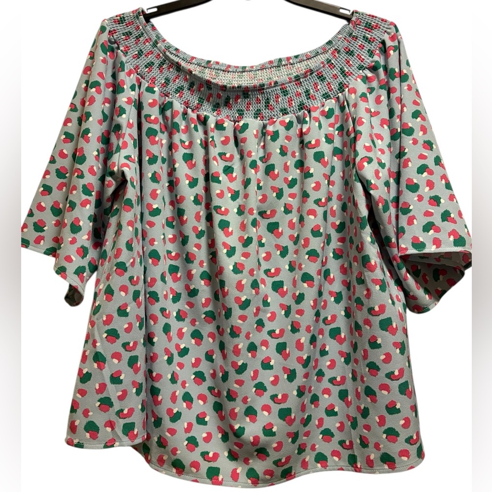 NWT: Michelle McDowell Women's Multicolor Smocked Top Size M